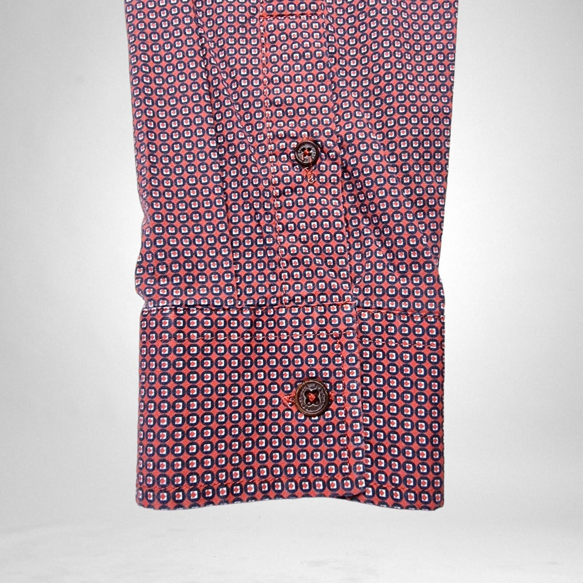 Ted Baker Shirt Size 3 Geometric Pattern 38" Chest Men's UK Size Large