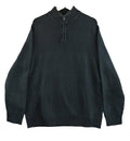 Chaps Black Ralph Lauren Chaps 1/4 Zip Ribbed Black Jumper Men's Size XL 100% Cotton
