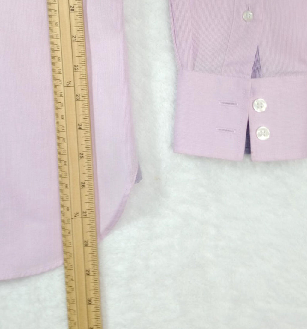 St George By Duffer Shirt Men's UK Size S Pink Stripe 100% Cotton Slim Fit