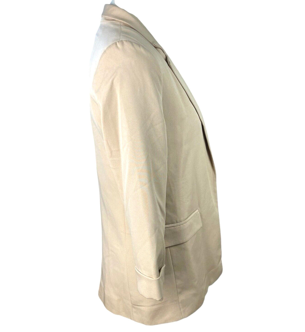 New Look Blazer Jacket Camel Relaxed Fit Shoulder Pads Women's UK Size 6