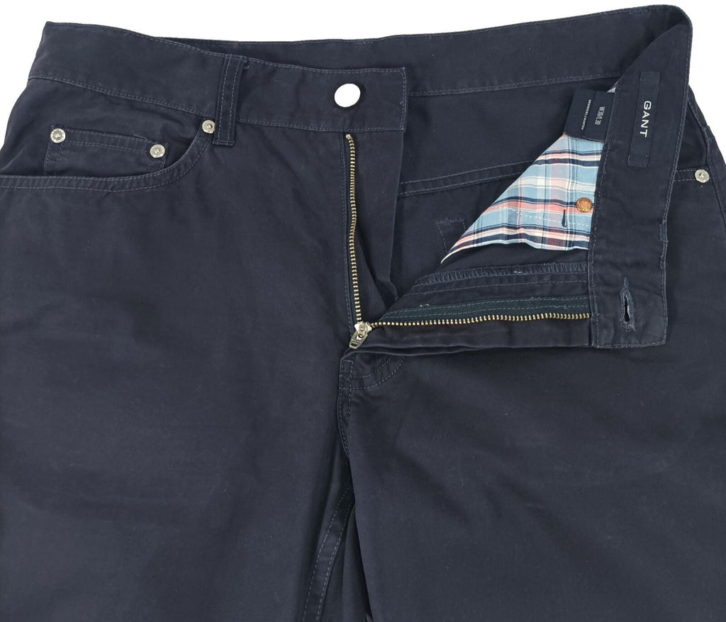 Gant Navy Gant Jeans Men's UK W30 L30 Navy Blue Chinos Denim Pockets 100% Cotton