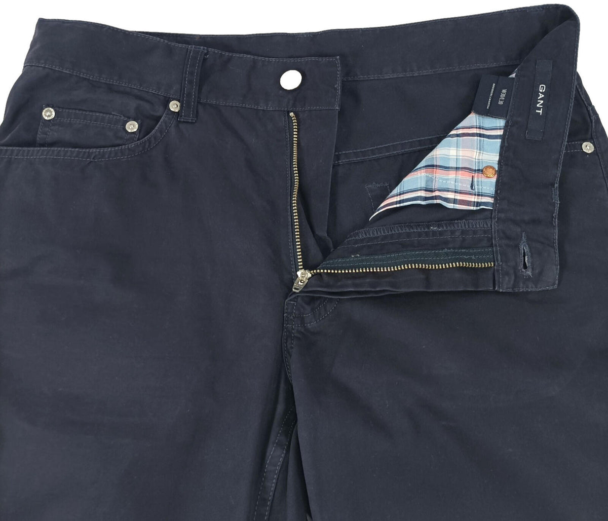 Gant Navy Gant Jeans Men's UK W30 L30 Navy Blue Chinos Denim Pockets 100% Cotton