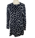 Black Spotted Knit Jumper Blouse Long Sleeve Women’s UK Size L Crew Neck