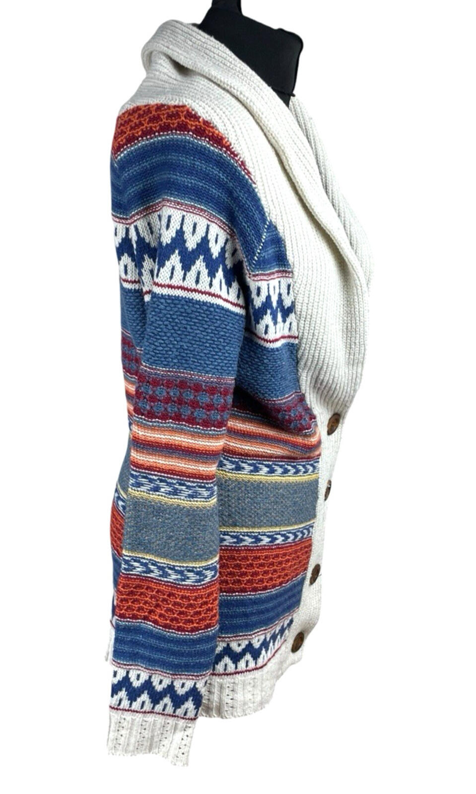 Parisian Knit Cardigan Women's UK Size S/M Button Up Long Sleeve Multicolour