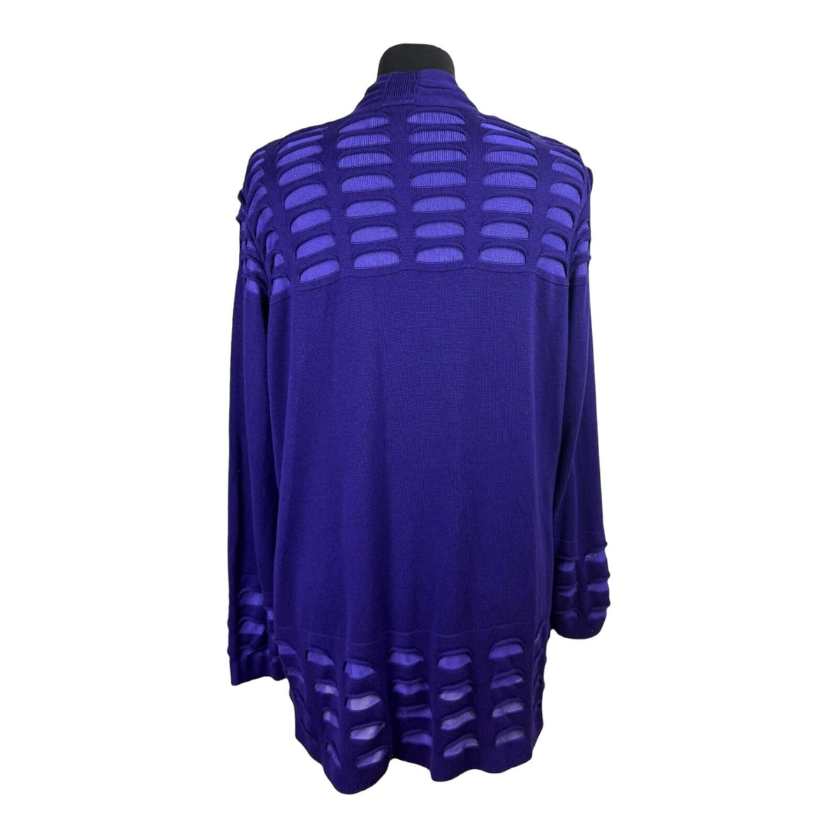 Marks & Spencer Purple Cardigan Women's UK Size 18 Mid Length Lightweight Mesh