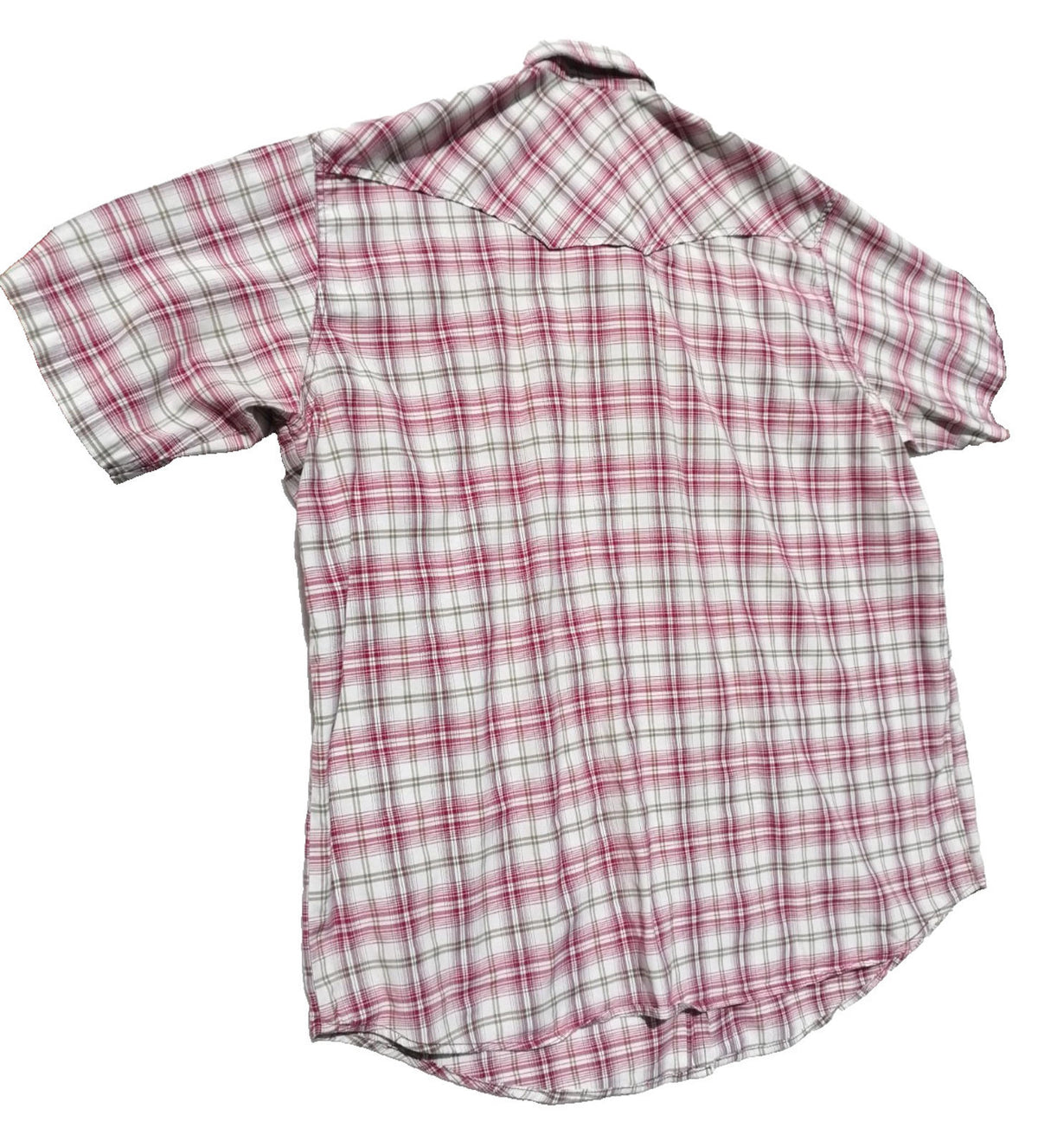 Jacamo Men's Shirt UK Size XL Red White Check Graphic Print Snap Buttons Pockets