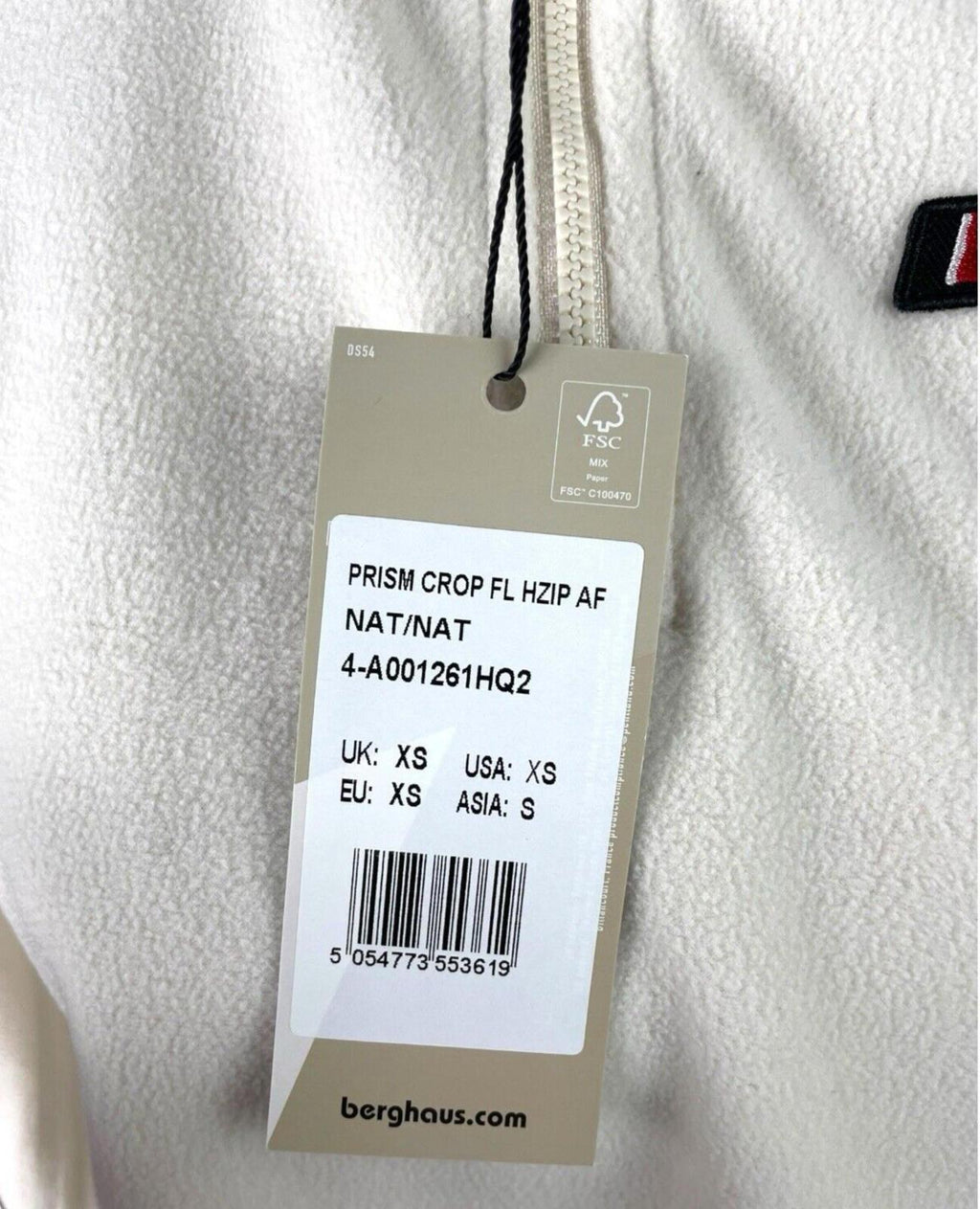 Berghaus Fleece Crop Top Prism Cream Women's UK Size XS