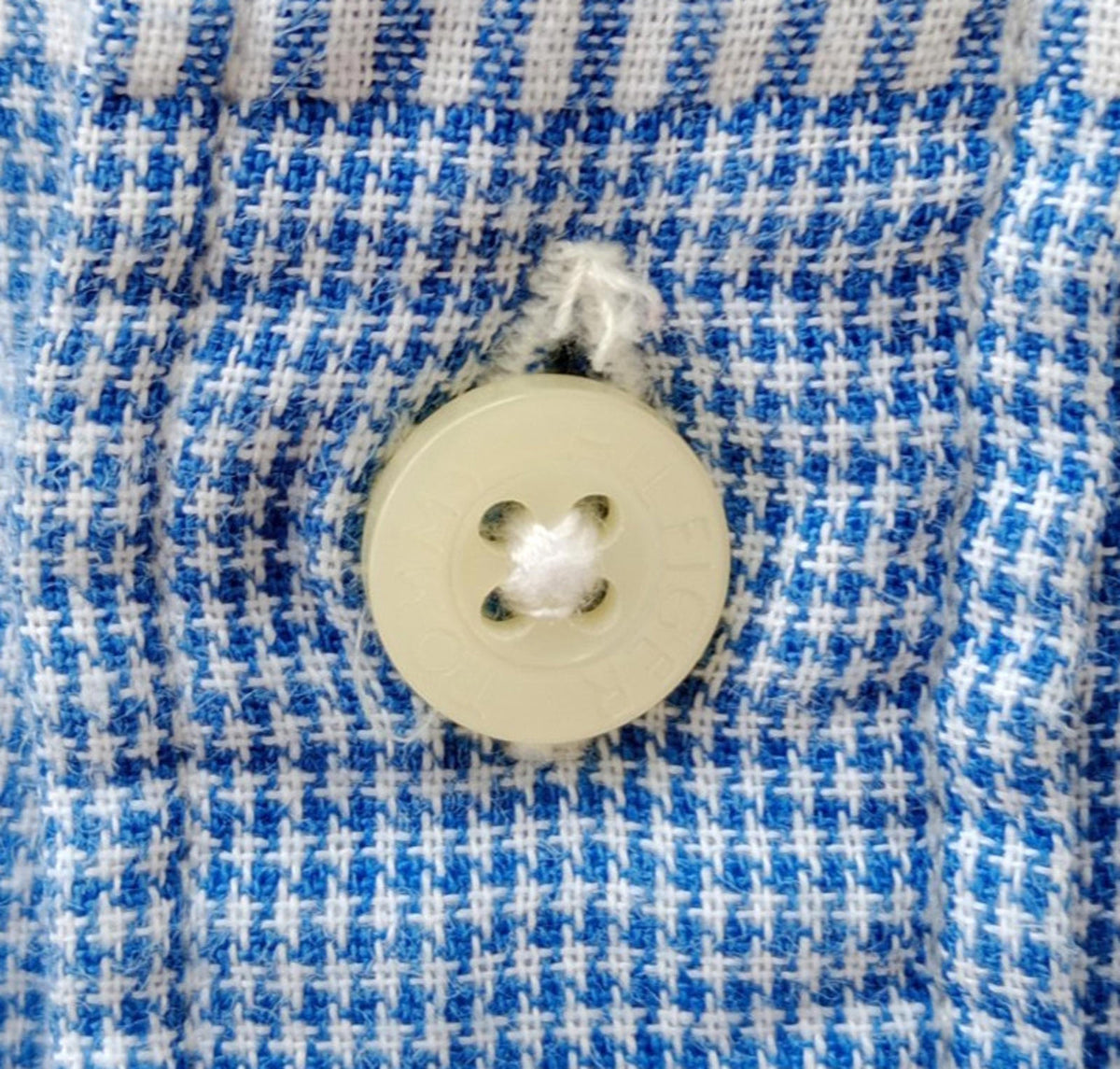 Tommy Hilfiger Men's UK Size 2XL Blue Check Long Sleeve Pockets Easy Care