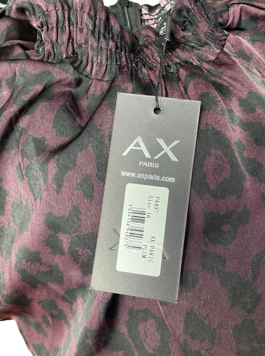 AX Paris Jumpsuit Satin Leopard Print Cropped Leg Women’s UK Size 16