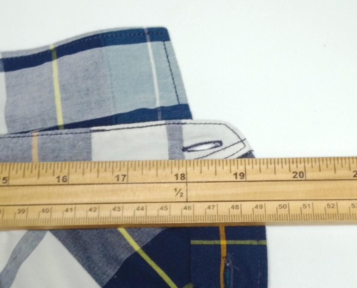 Tu Man Shirt Men's UK Size XL Check Short Sleeve 100% Cotton Pocket
