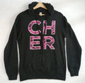 Black Cher Hoodie Men's UK Size M Black Hooded Pockets Cotton Rich Easy Care