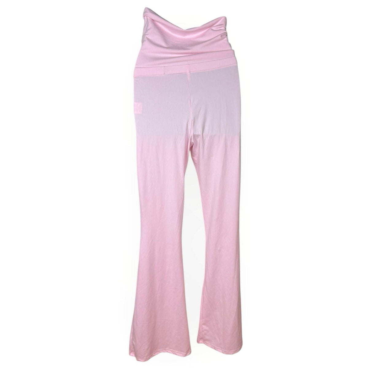 Pink Co Ord Set Women's UK Size XS High Waist Flared Trouser & Crop Top Set