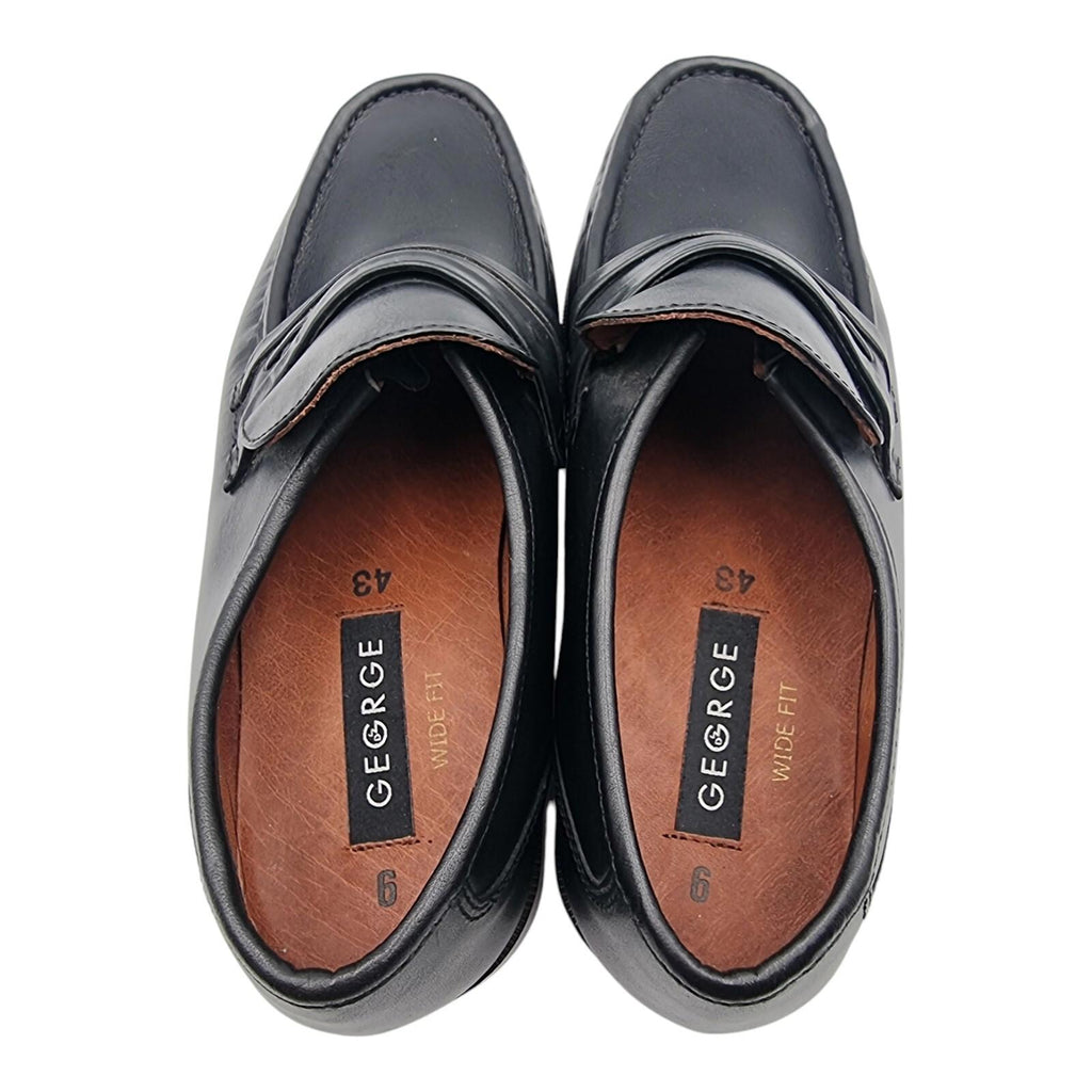 George Black George Black Shoes Faux Leather Slip On Loafers Wide Fit Men's UK Size 6