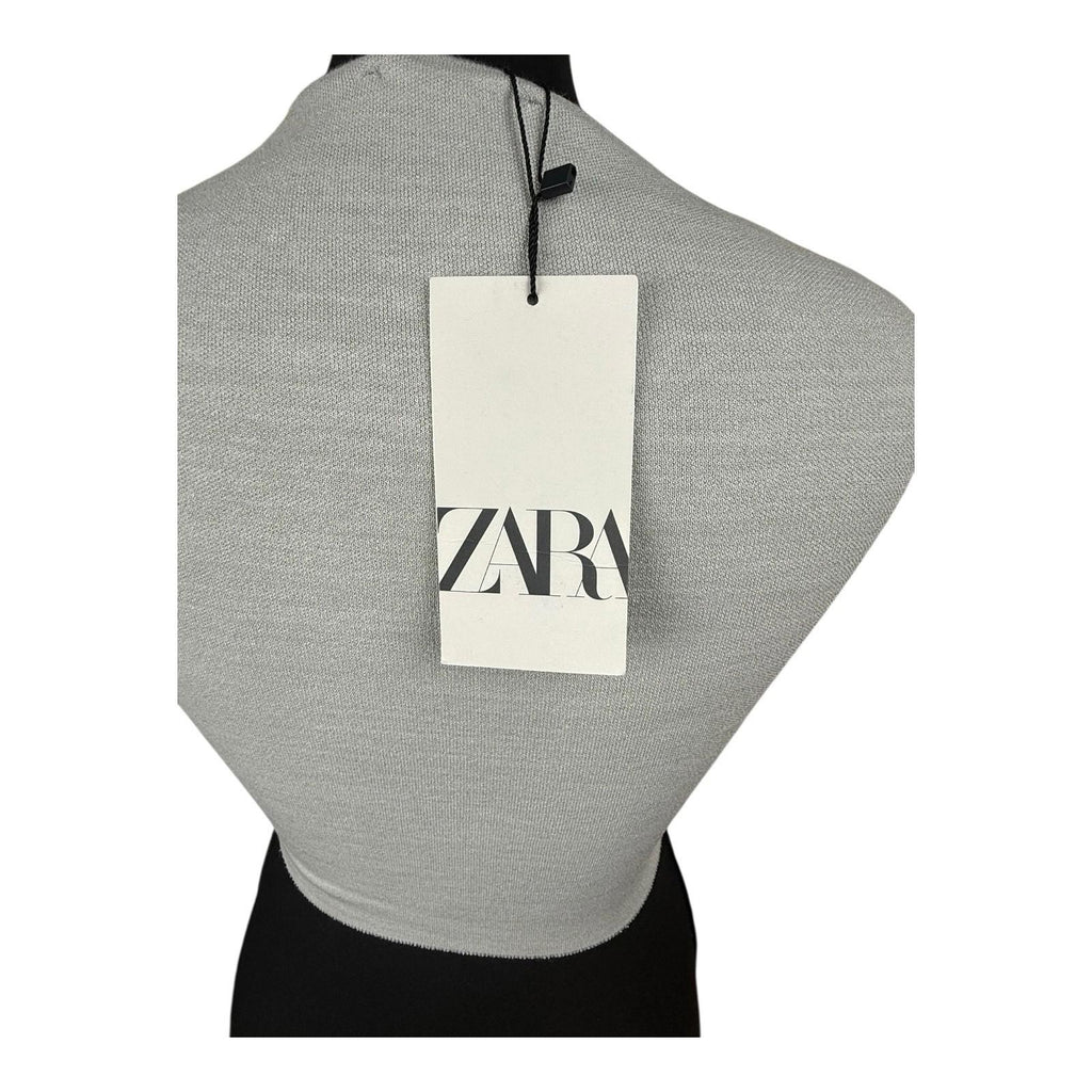 ZARA White Zara Off White Crop Top. Baby Tee Stretch Women's UK Size S