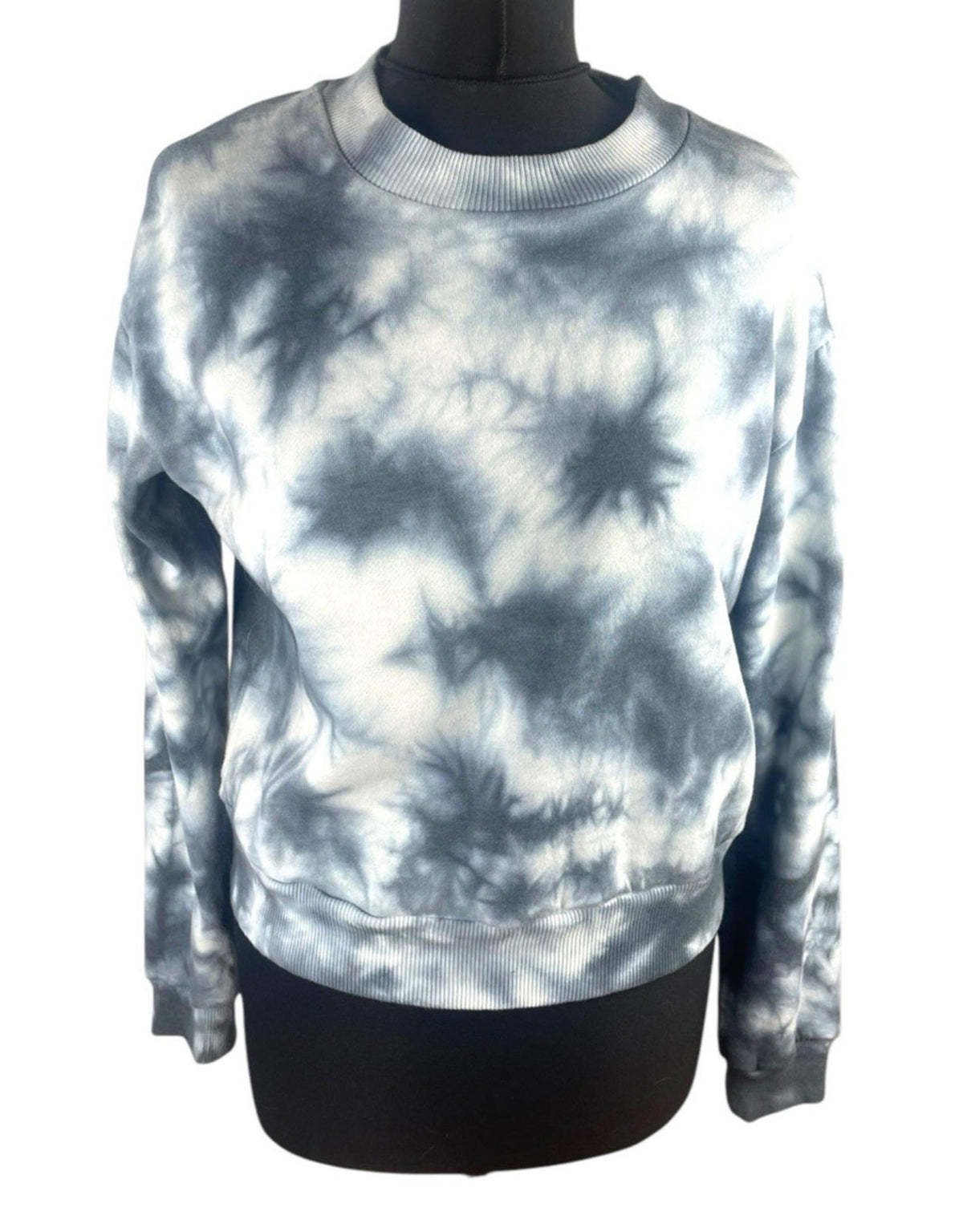90 Degree Grey Sweater Jumper Tie Dye Effect Women's UK Size S