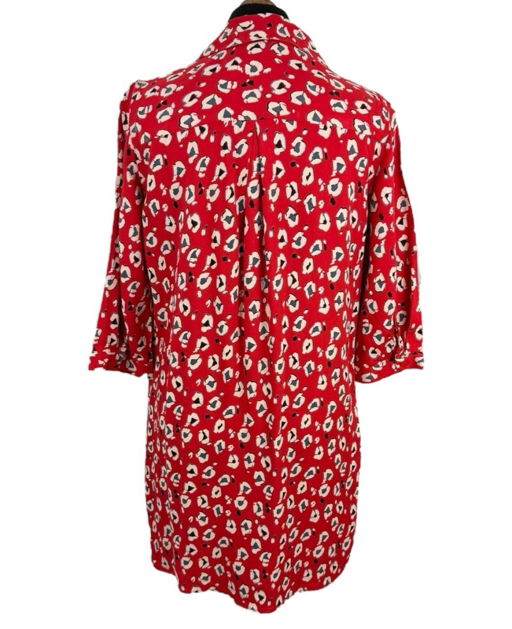 Next Red Next Petite Red Shirt Blouse Animal Print Women's UK Size 12 PETITE