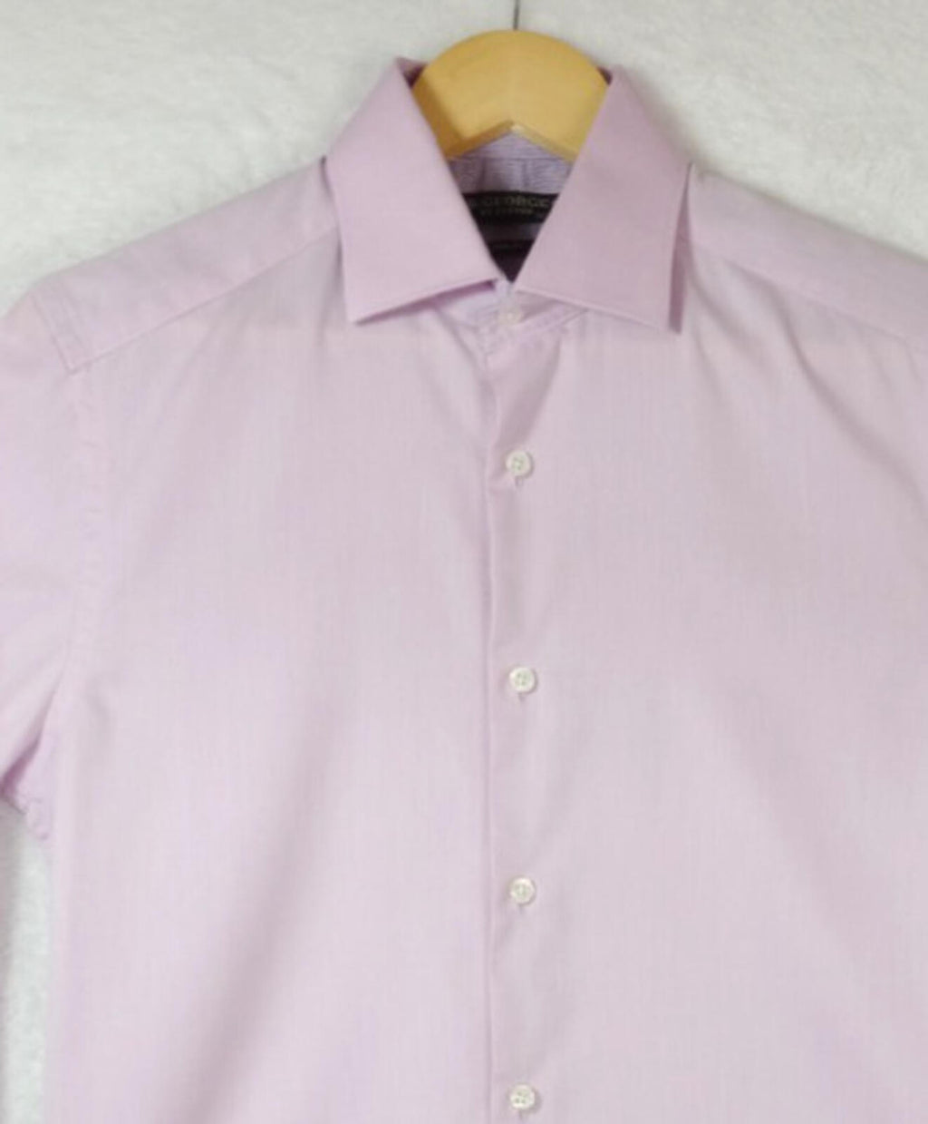 St George By Duffer Shirt Men's UK Size S Pink Stripe 100% Cotton Slim Fit