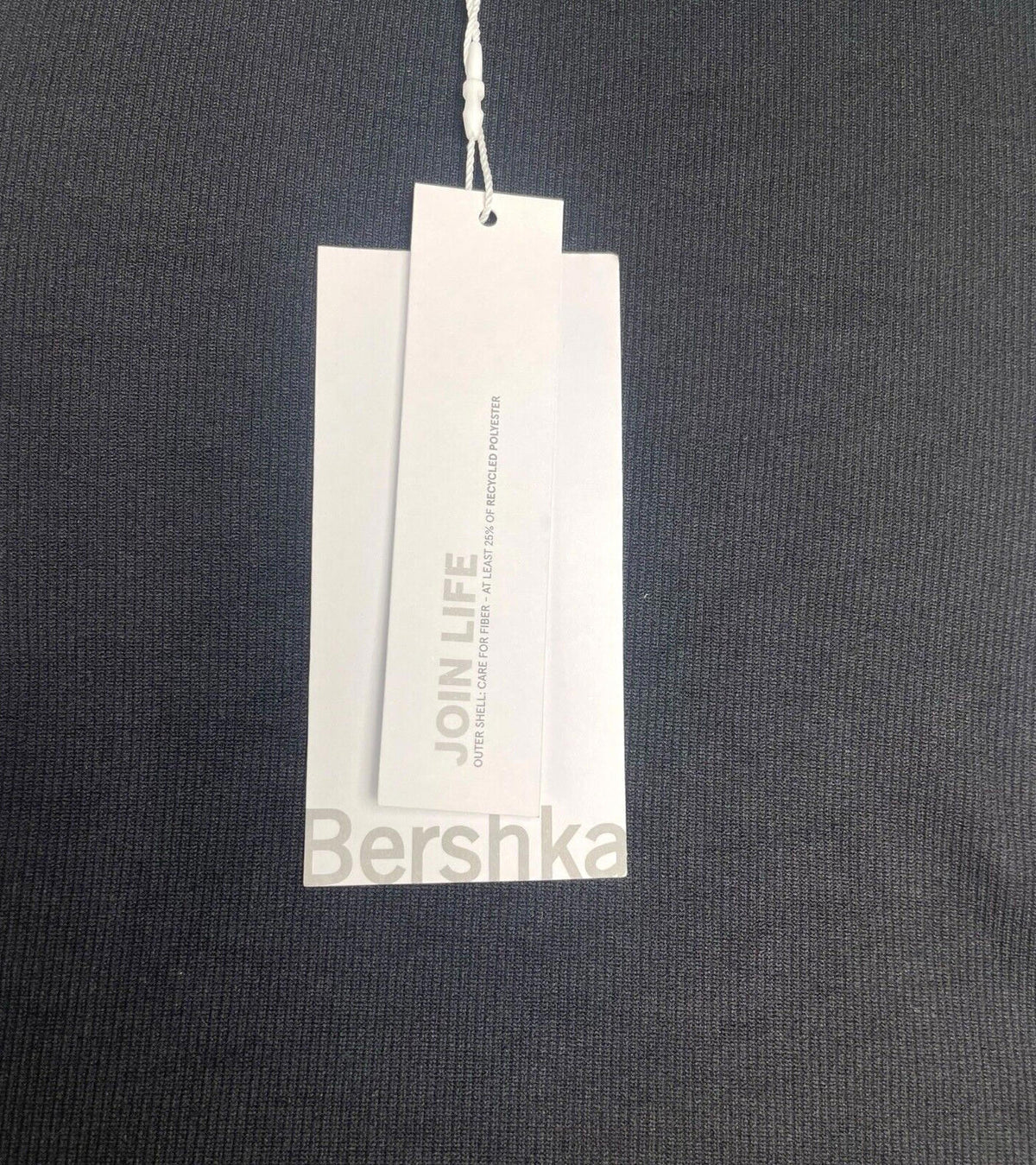 Bershka Mini Dress Black Ribbed Women's UK Size XS