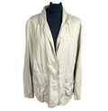 Debenhams Linen Jacket Women's UK Size 18 Collared Pockets Beige Lightweight
