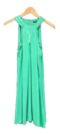 Warehouse Midi Dress Green 100% Viscose Women's UK Size 10