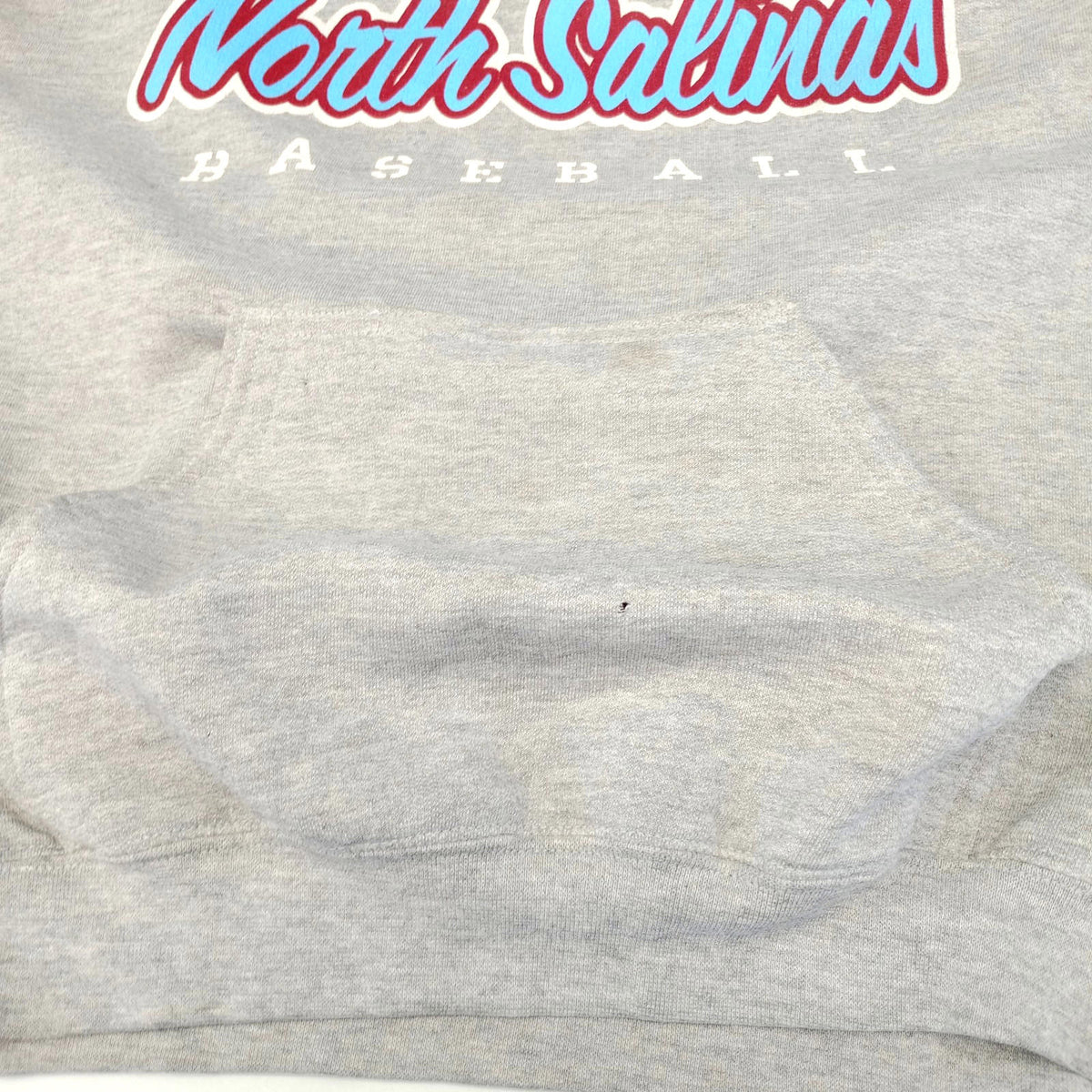 Gildan Gray USA High School Baseball Hoodie Men's UK Size M Grey Jersey Hooded Pockets