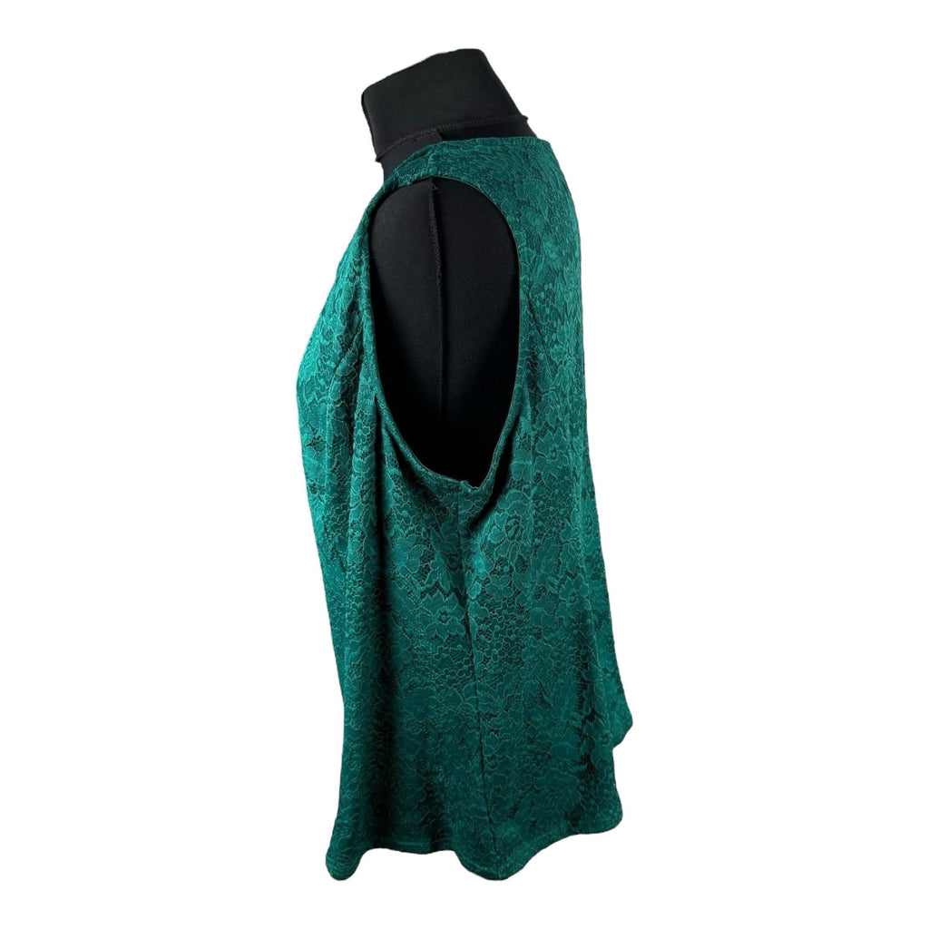 Hanna Nikole Green 2 Piece Blouse Jacket Set Lace Sequin Women's UK Size 22