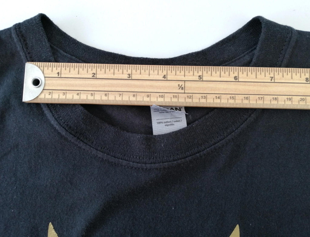 Gildan Black Gold Superhero Graphic Print T-Shirt Men's Size 2XL Crew Neck 100% Cotton