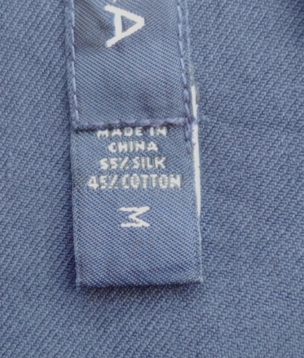 Nautica Shirt Men's UK Size M Blue Short Sleeve Silk Blend Easy Care Embroidered