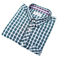 Burton Shirt Green Check Long Sleeve 100% Cotton Men's UK Size M Medium
