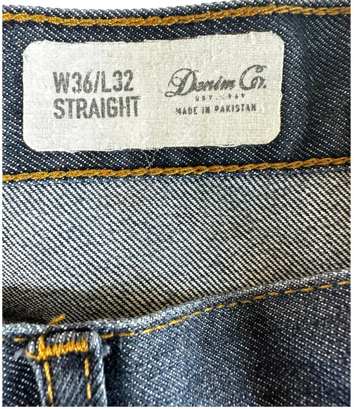 Denim & Co. Blue Denim Co Jeans Men's UK Size 36W 32L Blue Straight Zip Front 5 Pocket