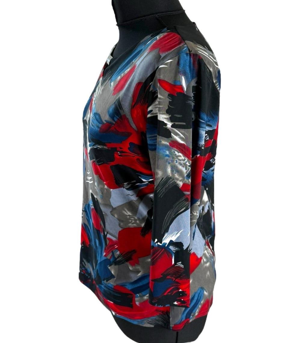 Bassini Multicolour Top Layered  Blouse 3/4 Sleeve Women's UK Size 12