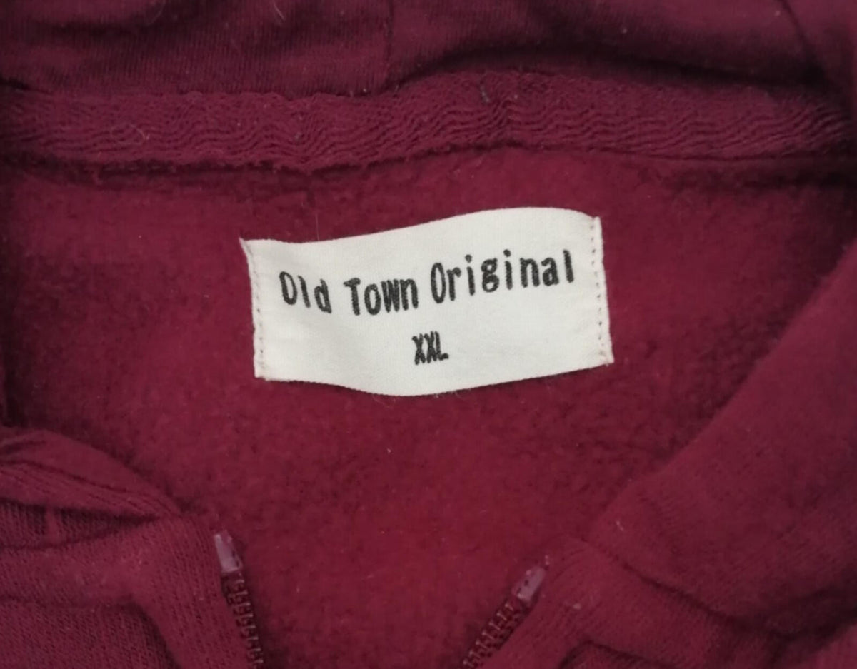 San Diego Zip Hoodie Men's UK Size XXL Red Jersey Hooded Jacket Pockets Sports