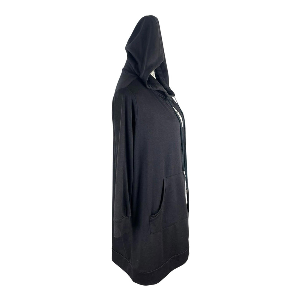 Cyrus London Oversized Long Jacket Black Hooded Women's UK Size 8-10