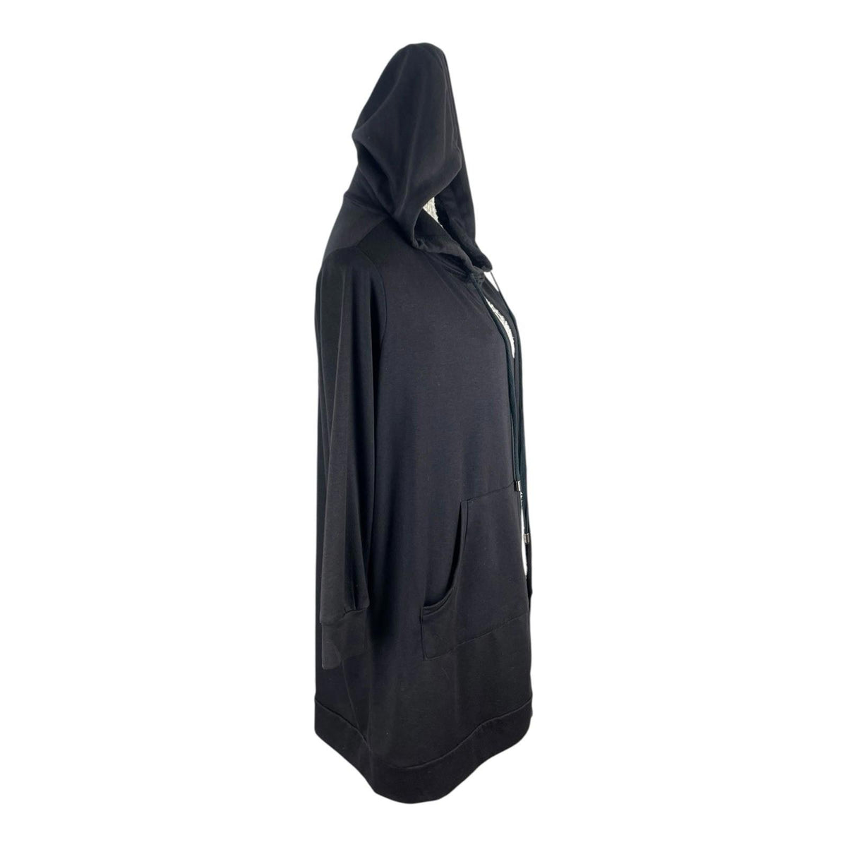 Cyrus London Oversized Long Jacket Black Hooded Women's UK Size 8-10