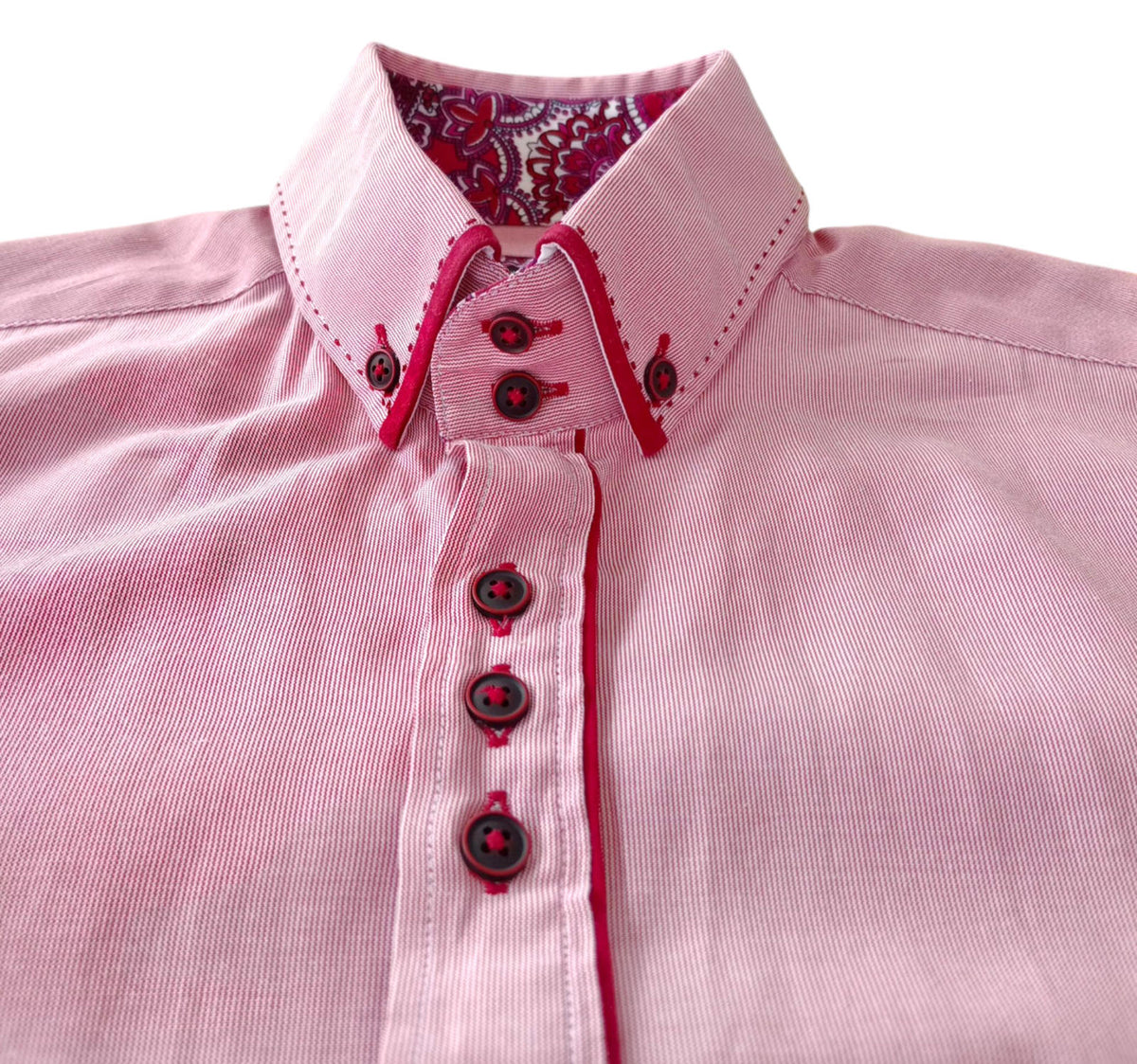 Guide London Shirt Long Sleeve Pink Striped UK Size M 38" Chest 14.5" Collar