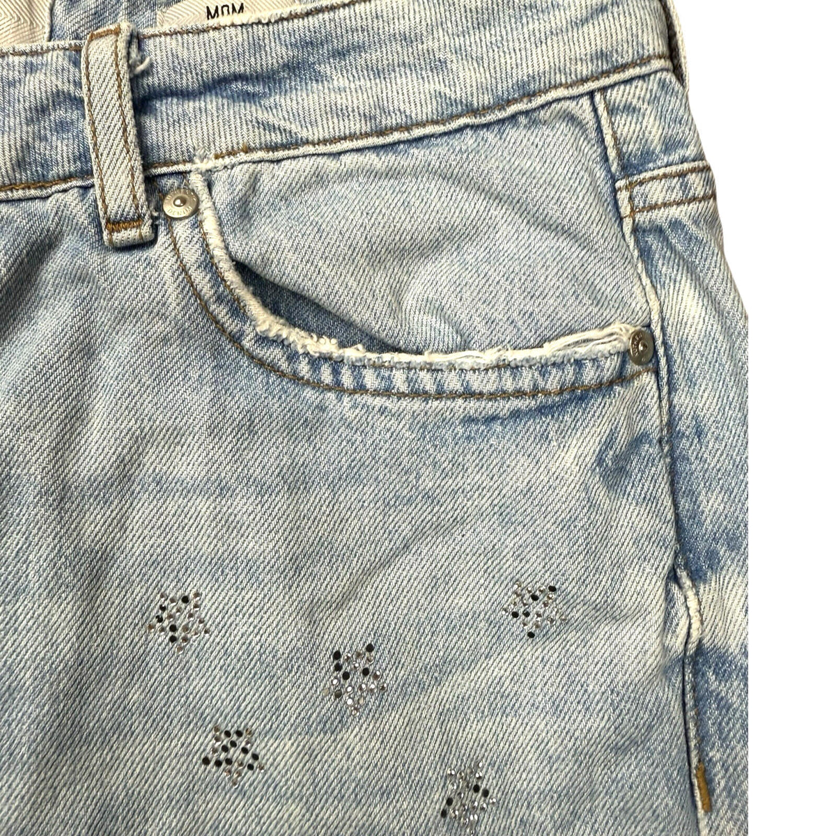 New Look Jeans Diamante Mom Women's UK Size 12 Straight Leg Tori Blue Denim