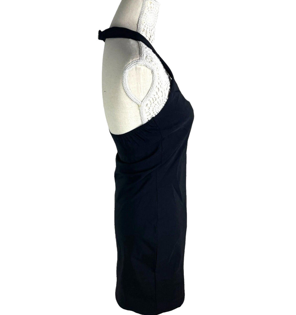 Black Halterneck Mini Dress Women's UK Size 12