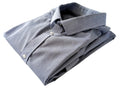 George Shirt Long Sleeve Grey Geometric Easy Care Men's UK Size XXXL 3XL