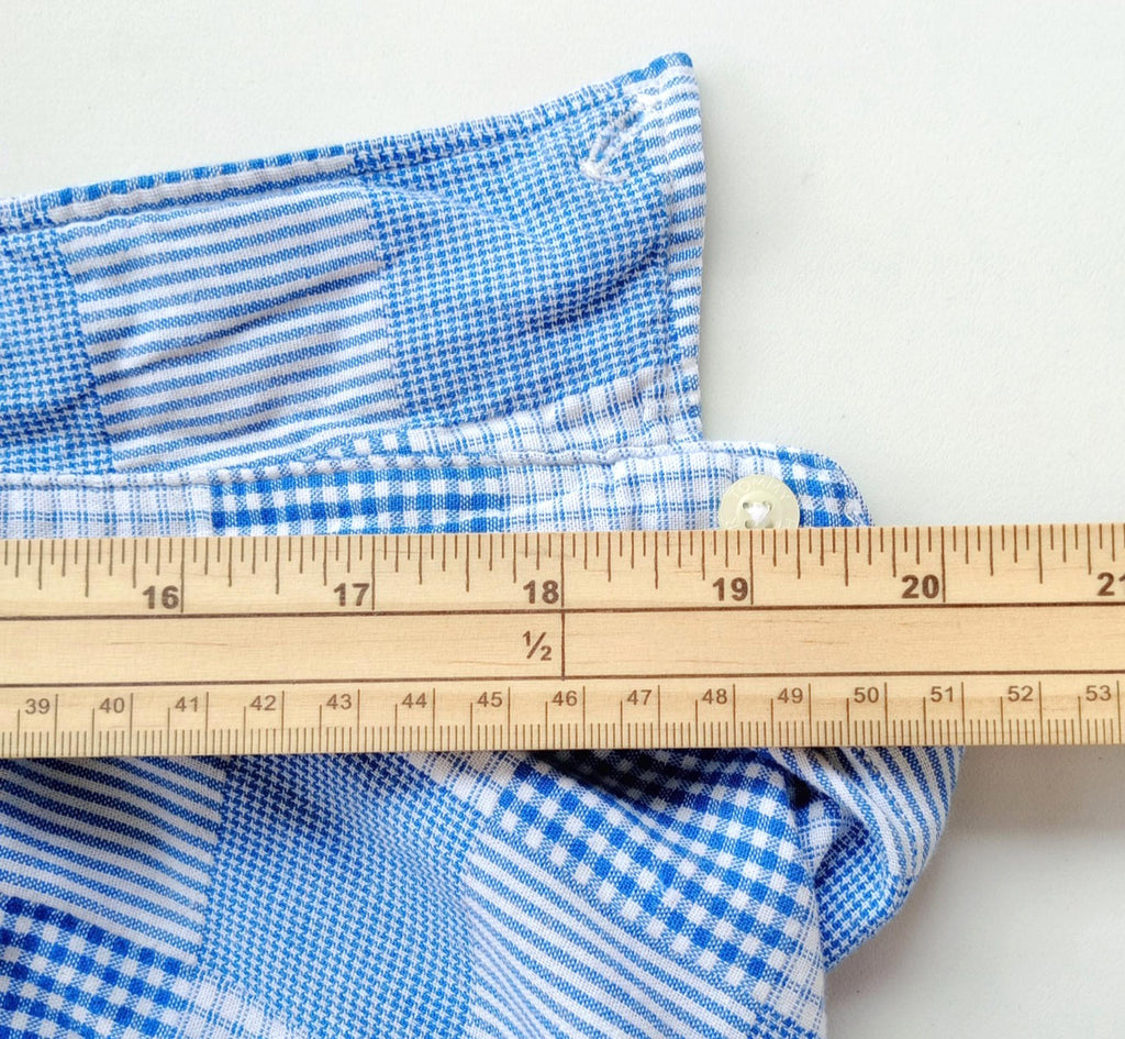 Tommy Hilfiger Men's UK Size 2XL Blue Check Long Sleeve Pockets Easy Care