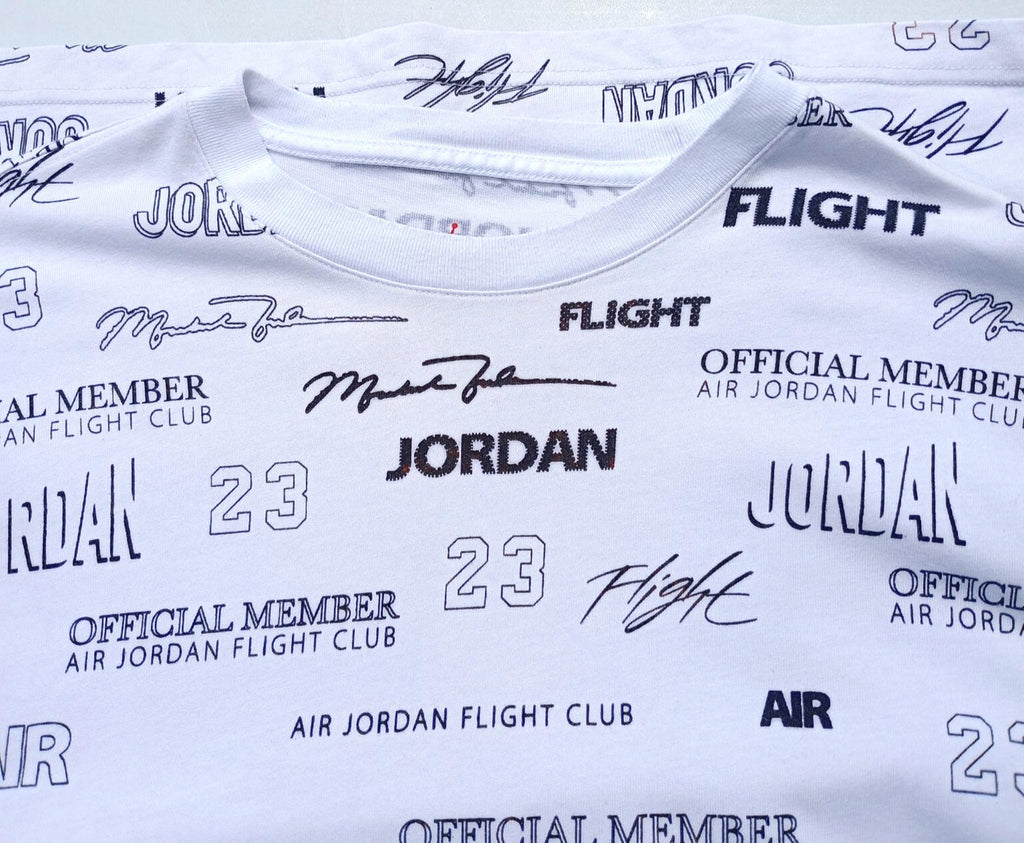 Nike White Nike Air Jordon T-Shirt Men's UK Size M White 100% Cotton Graphic Print