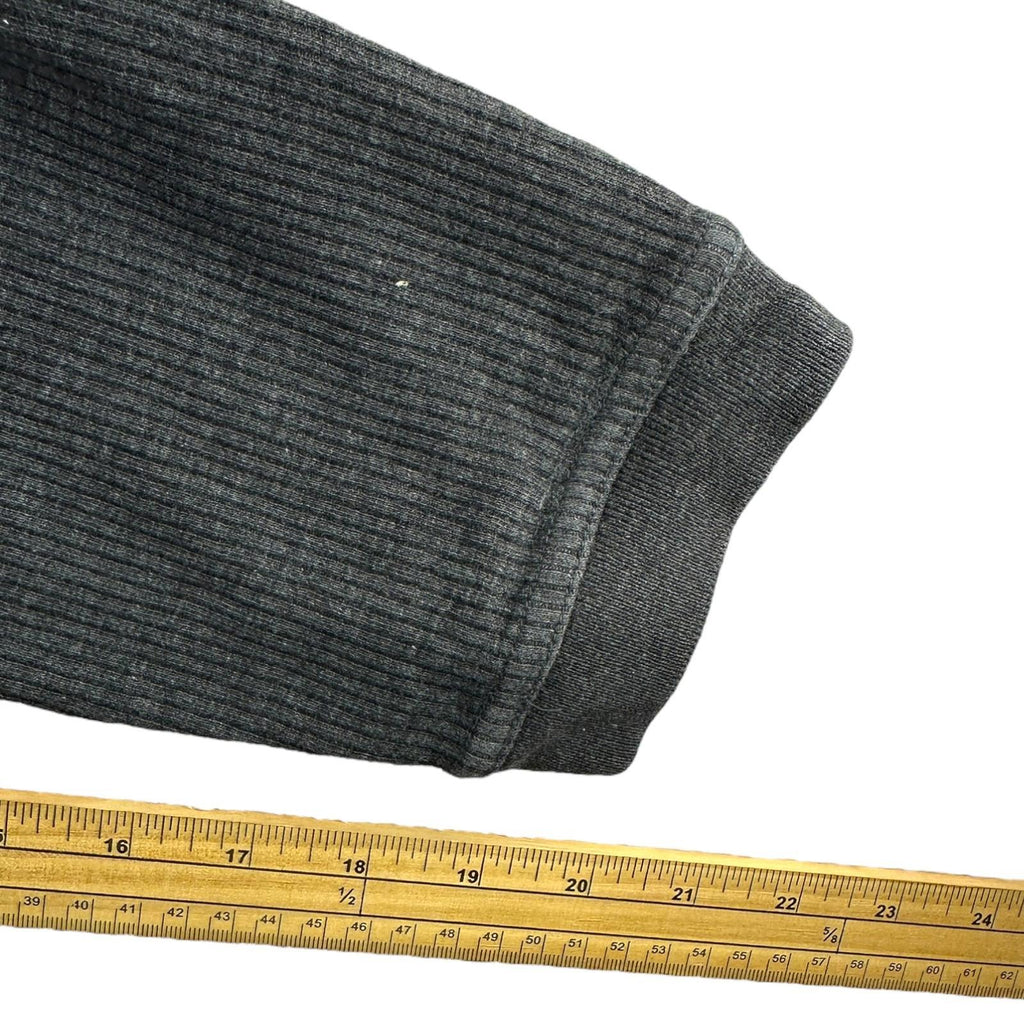 G.H.BASS&CO Polo Jumper Men's UK Size M Grey 100% Cotton Long Sleeve Ribbed