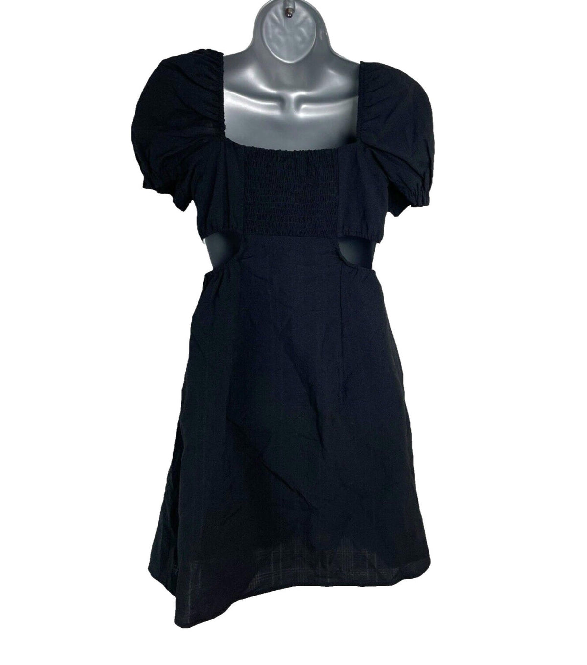 Divided Black Midi Dress Cut Out Sides Women’s UK Size 8