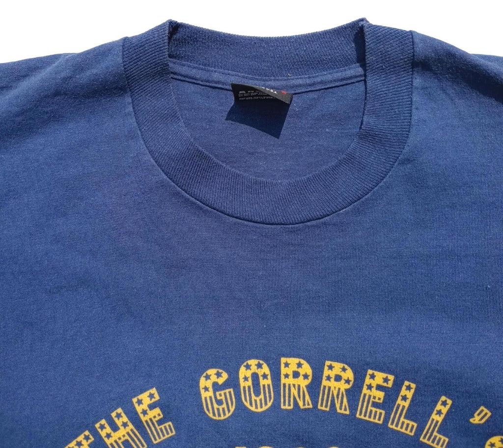 Screen Stars Best T Shirt Men's UK Size L Blue Graphic Print 4th July American