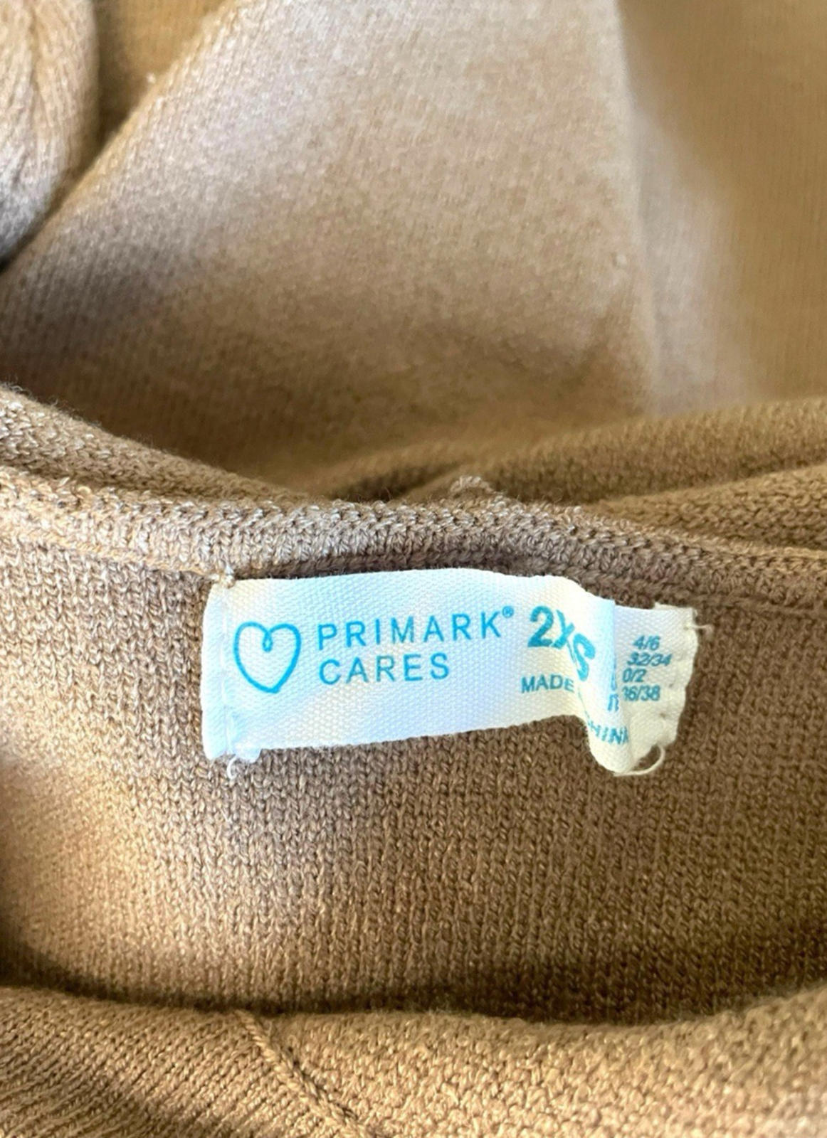 Primark Cares Stone Hooded Jumper Women's UK Size 2XS