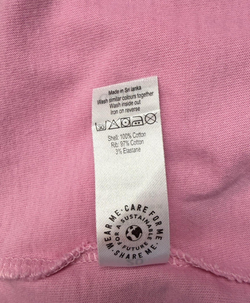 George Cotton T-Shirt Pink Women’s UK Size 20 Round Neck Frill Sleeve Detail
