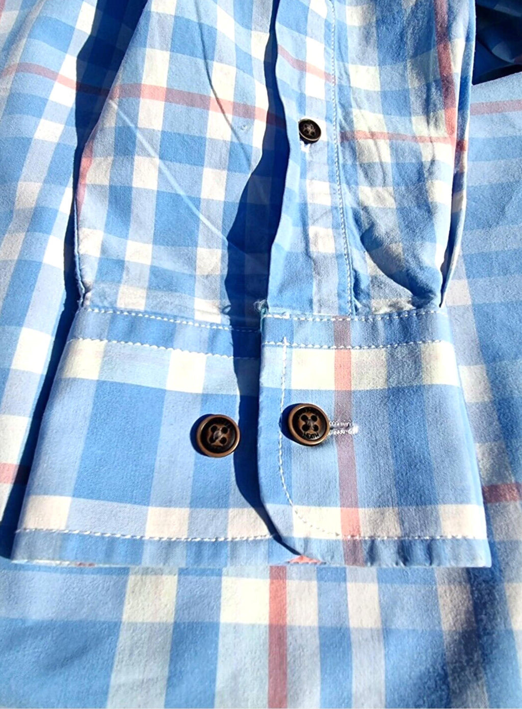Kingsley Heath Muscle Shirt Men's UK Size M Check Soft Touch Luxury Long Sleeve