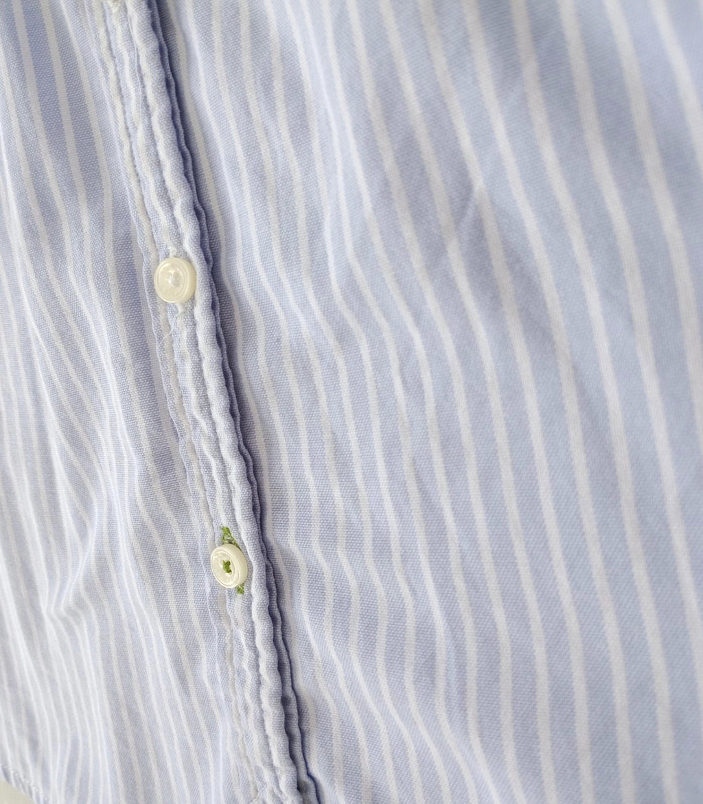 Tommy Hilfiger Shirt Men's UK Size XL Blue Striped Long Sleeve Pockets Easy Care