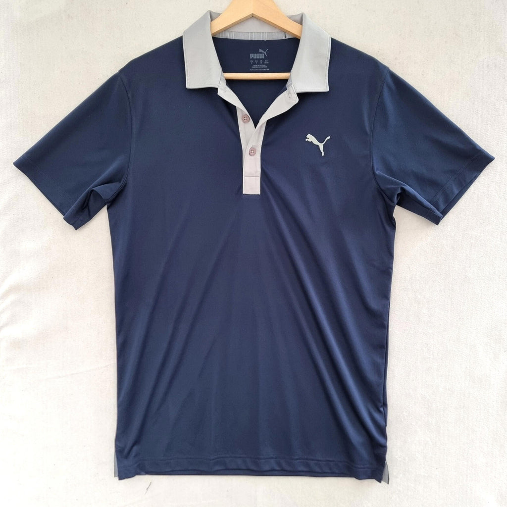 PUMA Golf Polo Shirt Men's UK Size M Blue Short Sleeve