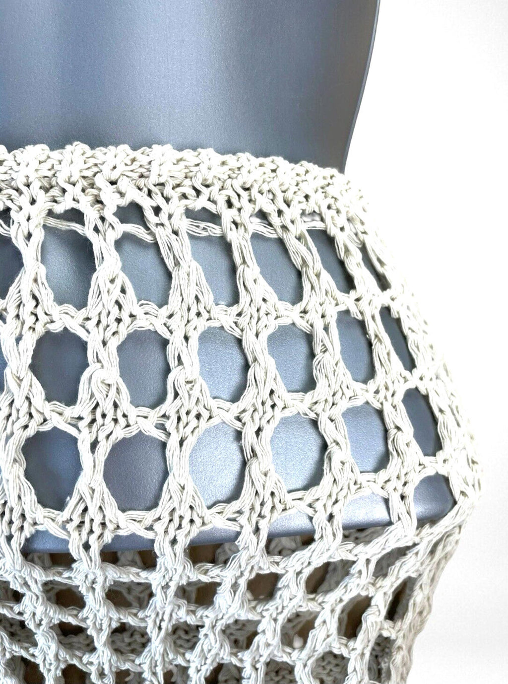 Knitwear Uk Beige Cream Crochet Style Beach Mini Skirt Women's UK Size XXS