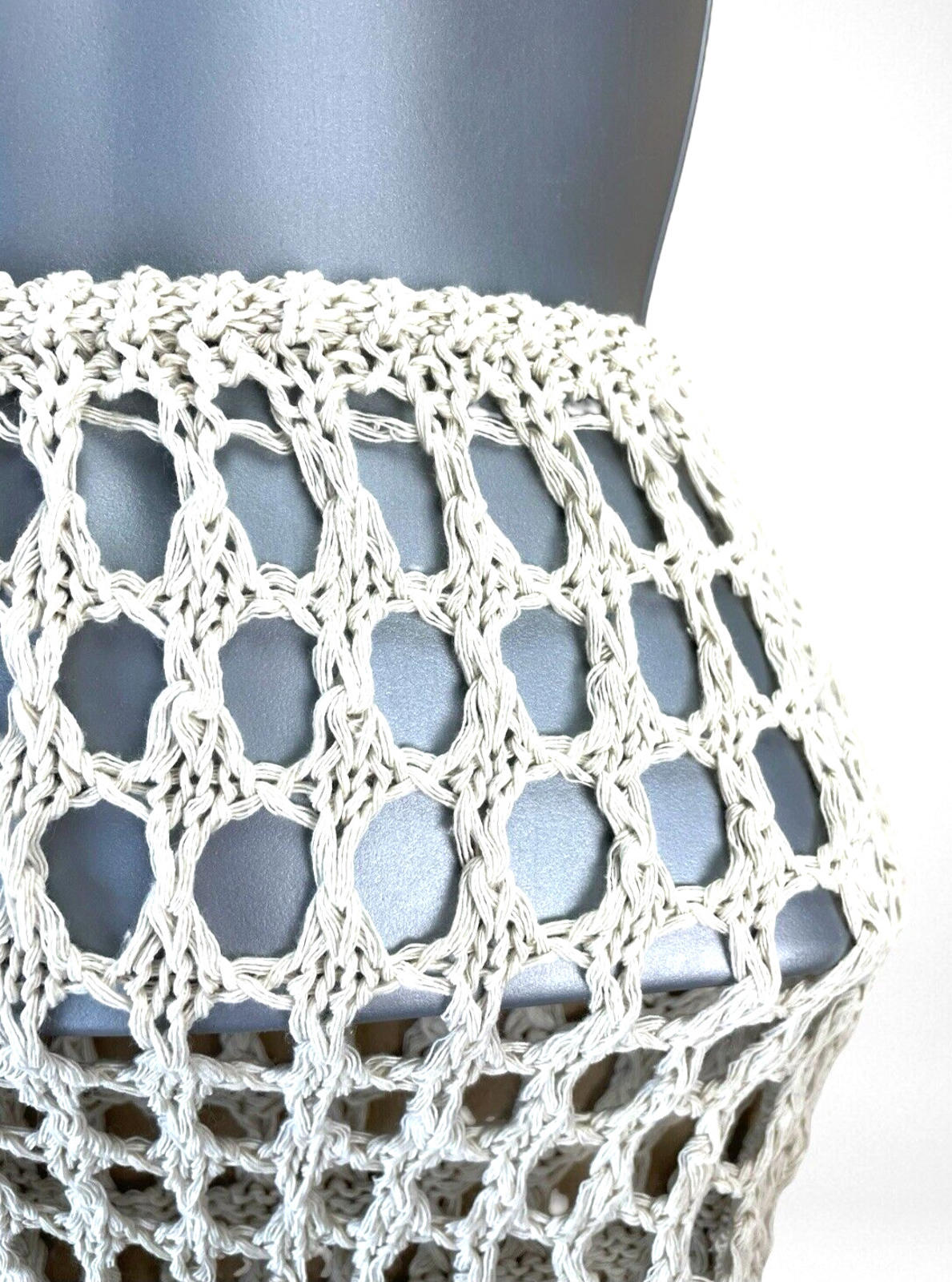 Knitwear Uk Beige Cream Crochet Style Beach Mini Skirt Women's UK Size XXS